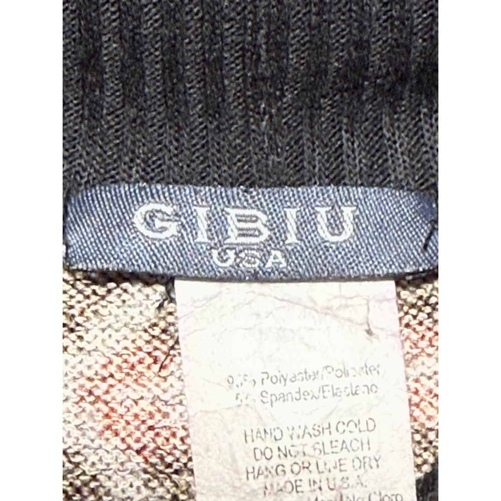 GIBIU Poncho Sweater Women Large Rust Excellent Aztec Geometric Cowl Neck - Picture 2 of 7